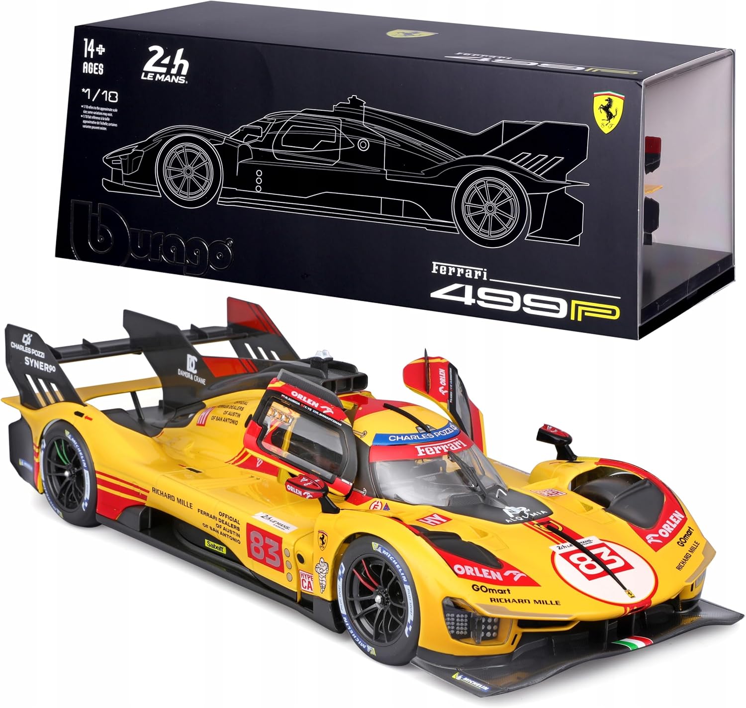 Bburago 1:18 Ferrari 499P #83 - 24h Le Mans (Hard Case) | Signature
